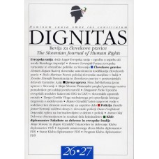 REVIJA DIGNITAS 26-27-EVROPSKA UNIJA, ČLOVEKOVE PRAVICE